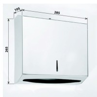 Bemeta hotelový program - Zásobník na papírové ručníky 285x265x105 mm, nerez lesk   113103031