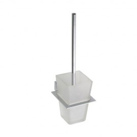 Bemeta PLAZA WC souprava 115x380x110 mm, kartáč s nádobkou, mléčné sklo   118113012