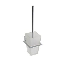 Bemeta PLAZA WC souprava 115x380x110 mm, kartáč s nádobkou, mléčné sklo   118113012