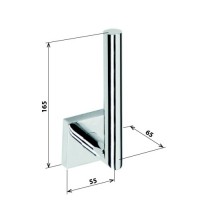 Bemeta BETA držák na rezervní toaletní papír 55x165x65 mm, chrom   132112032
