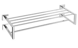 Bemeta BETA polička na ručníky s hrazdou 650x155x225 mm, dvojitá, chrom   132205102