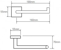 Bemeta BETA držák toaletního papíru bez krytu, pravý 180x55x70 mm, chrom   132212032
