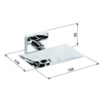 Bemeta BETA mýdlenka 125x55x115 mm, obdélníková, chrom   132208082