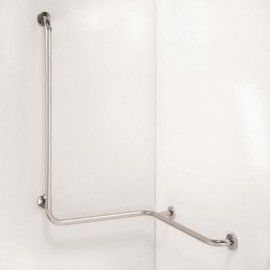 Bemeta HELP madlo do sprchy 1810x710x710 mm, hladké se svislou opěrou, levé, nerez   301112021