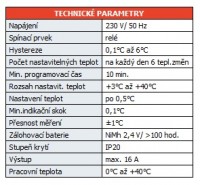 ELEKTROBOCK Tepelně spínaná programovatelná zásuvka - 6 změn za den TS20   č. 150