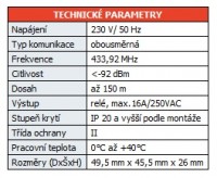 ELEKTROBOCK Přijímač pro bezdrátový termostat ON/OFF BPT001   č. 606