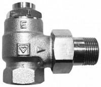 HERZ Uzavíratelné radiátorové šroubení RL-1-E, 1/2 rohové pro jednotrubotrubkové soustavy   1372401