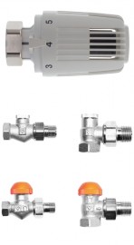 HERZ Set pro klasické radiátory s hlavicí 7260 přímý pro ocel   7-KL-P