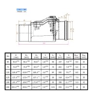 KGRE zpětná klapka DN 160   FK100G0