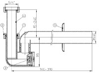 Zápachová uzávěrka  HL135/40  pro umyvadla a bidety, 5/4”, DN 40