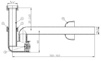 Zápachová uzávěrka  HL135/30  pro umyvadla a bidety, 5/4", DN 32