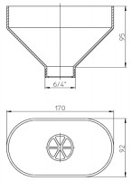 Vtok kondenzátu  HL20  6/4” s fixační objímkou