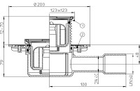Podlahová vpust HL510NPr třída zatížení K3 (300 kg), DN 40/50