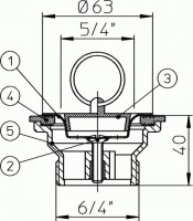 Odpadní ventil sifonu  HL15-5/4