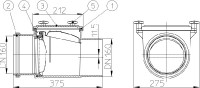 Automatická zpětná armatura  HL715  proti vzduté vodě, DN 160