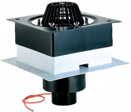 Střešní vtok HL63.1/2 "DrainBox" s pevnou přírubou a izolační svorkou, DN 125, koš