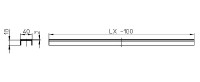 Kryt žlabu Design  HL050D/160 délka 1500 mm, celková délka žlabu 1600 mm