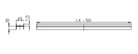 Kryt žlabu Individuell  HL050I/90 délka 800 mm, celková délka žlabu 900 mm