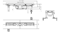 Žlab liniový HL50FF.0/60 do prostoru, plochý, délka žlabu 600 mm, odtok DN50