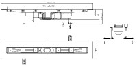 Žlab liniový HL50FF.0/80 do prostoru, plochý, délka žlabu 800 mm, odtok DN50