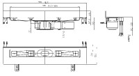 Žlab liniový HL50WF.0/70 ke stěně, plochý, délka žlabu 700 mm, odtok DN50