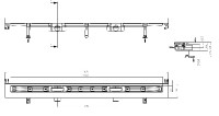 Žlab liniový HL50WU.0/140 ke stěně, plochý, délka žlabu 1400 mm, 2 odtoky DN50