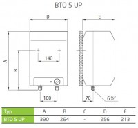 DRAŽICE BTO 5 UP Zásobníkový ohřívač vody, elektrický    105313200