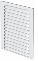 Odkouření kondenzační Brilon 52109100 - mřížka přívodu vzduchu max DN200, plast RAL9016, 230x240 mm