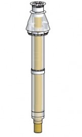 REGULUS odkouření kondenzační A5023168 - komínek, pr. 80, pro výfuk, PP černý