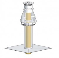 REGULUS odkouření kondenzační A5023169 - komínek, pr. 80/125, s krycí deskou, PP černý