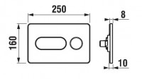 JIKA tlačítko PL8 Dual Flush lesklý chrom, matný kroužek   H8936460040001