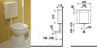 JIKA MODUL nádržka pro samostatně stojící klozety, boční přívod, bílá   H8937100000001