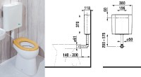 JIKA MODUL nádržka pro samostatně stojící klozety, boční přívod, motiv cvrčka, bílá   H8937110000001