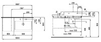 Laufen LIVING CITY umyvadlo do nábytku 100 cm, bez otvoru, bílá   H8184320001091