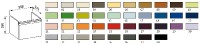 Laufen PRO skříňka pod umyvadlo 550 mm, 1 zásuvka, multicolor   H4830310959991