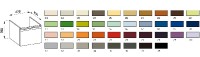 Laufen PRO skříňka pod umyvadlo 470 mm, 1 zásuvka, vnitřní zásuvka, multicolor   H4830240959991