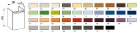 Laufen PRO skříňka pod umyvadlo 380 mm, závěsy dveří vpravo, multicolor   H4830120959991