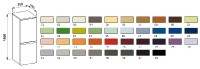 Laufen PRO střední skříňka 335x350x1000 mm, závěsy dveří vpravo, multicolor   H4831120959991