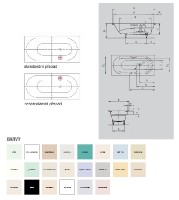 Kaldewei vana Ambiente Vaio 170x80x43 cm, č. 960, standardní přepad 234000010001