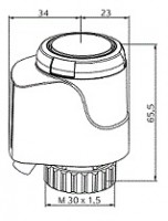 HEIMEIER EMO T 230 V/NO elektrotermický pohon bez proudu otevřen kabel (1 m)  1837-00.500