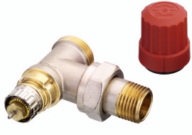 Danfoss termostatický ventil s přednastavením  RAN-15 1/2" úhlový levý  013G4205