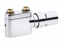 Danfoss sady pro desingové radiátory  VHX-D  chrom  přímý-s hlavicí RAX  013G4276