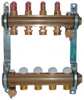 HERZ Sada rozdělovač/sběrač 8-okruhový 1x3/4 s průtokoměry 2,5, ventily, zátky   1853208