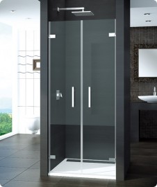 SanSwiss PUR PUR2 sprchové dveře dvoukřídlé chrom sklo Durlux PUR2SM21022