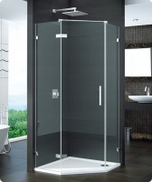 SanSwiss PUR PUR51 sprchové dveře jednokřídlé vpravo chrom sklo satén PUR51DSM21049