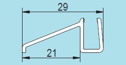 SanSwiss obloukové těsnění na PLSR s rádiusem R500 mm pár 51602PLSR50L + 51602PLSR50R