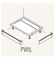SanSwiss ILA PWIL panel k vaničce přední hliníkový černá matná L-panel 2 / V rohu PWIL08009006