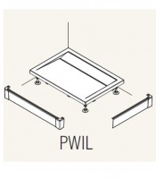 SanSwiss panel k vaničce přední hliníkový, bílá L-panel 2/V rohu   PWIL08010004