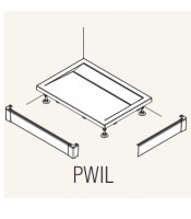 SanSwiss panel k vaničce  přední hliníkový, bílá L-panel 2 / V rohu   PWIL07012004