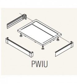 SanSwiss panel k vaničce přední hliníkový, bílá U-panel 3 / U stěny   PWIU801108004